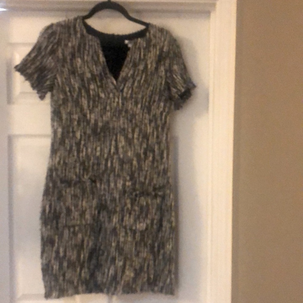 Navy & White tweed dress